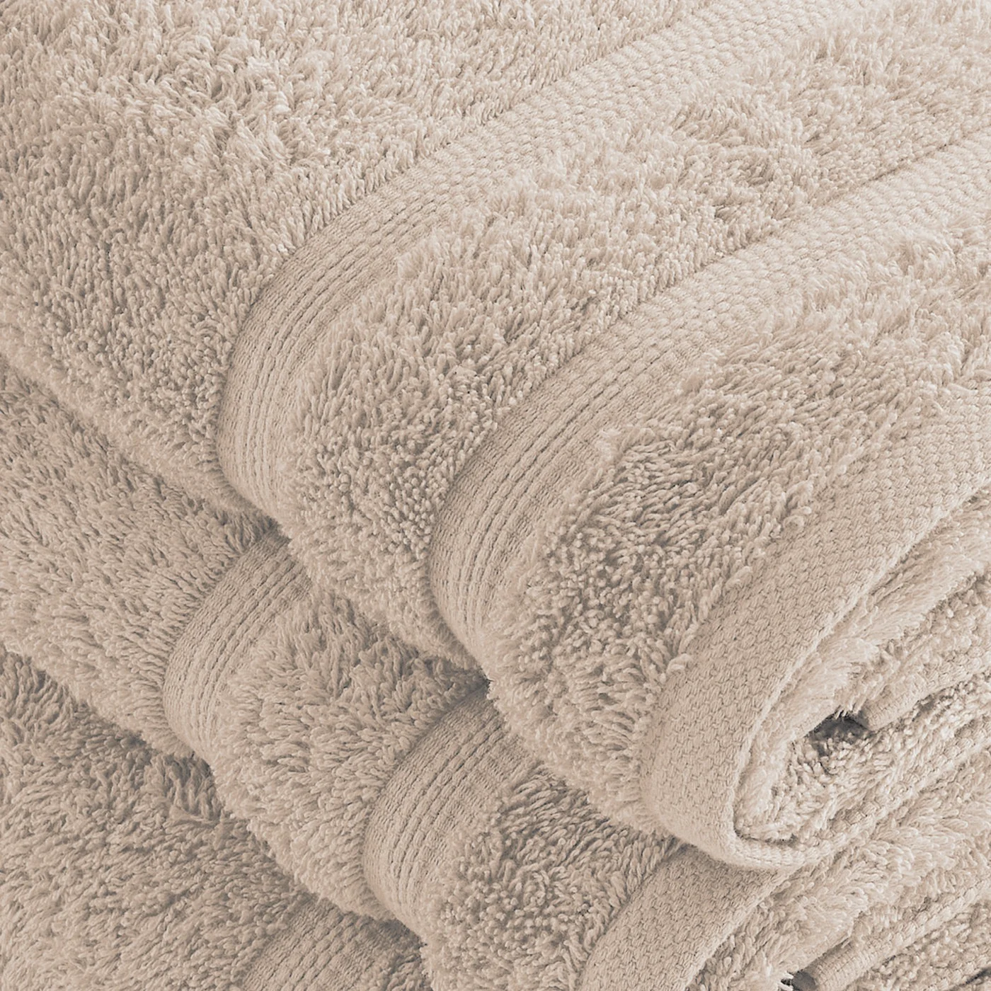 Set De 2 Serviettes Et 2 Draps De Bain - Taupe - Vague - Image 5