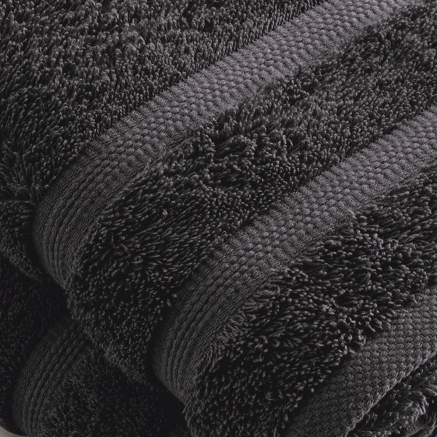 Set De 2 Serviettes - Gris Foncé - Vague - Image 5