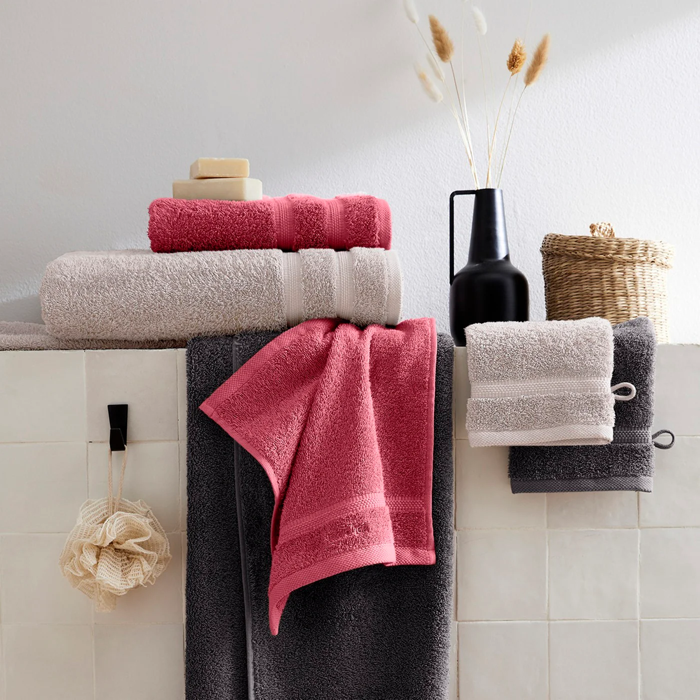 Set De 2 Serviettes - Rose Blush - Vague - Image 2
