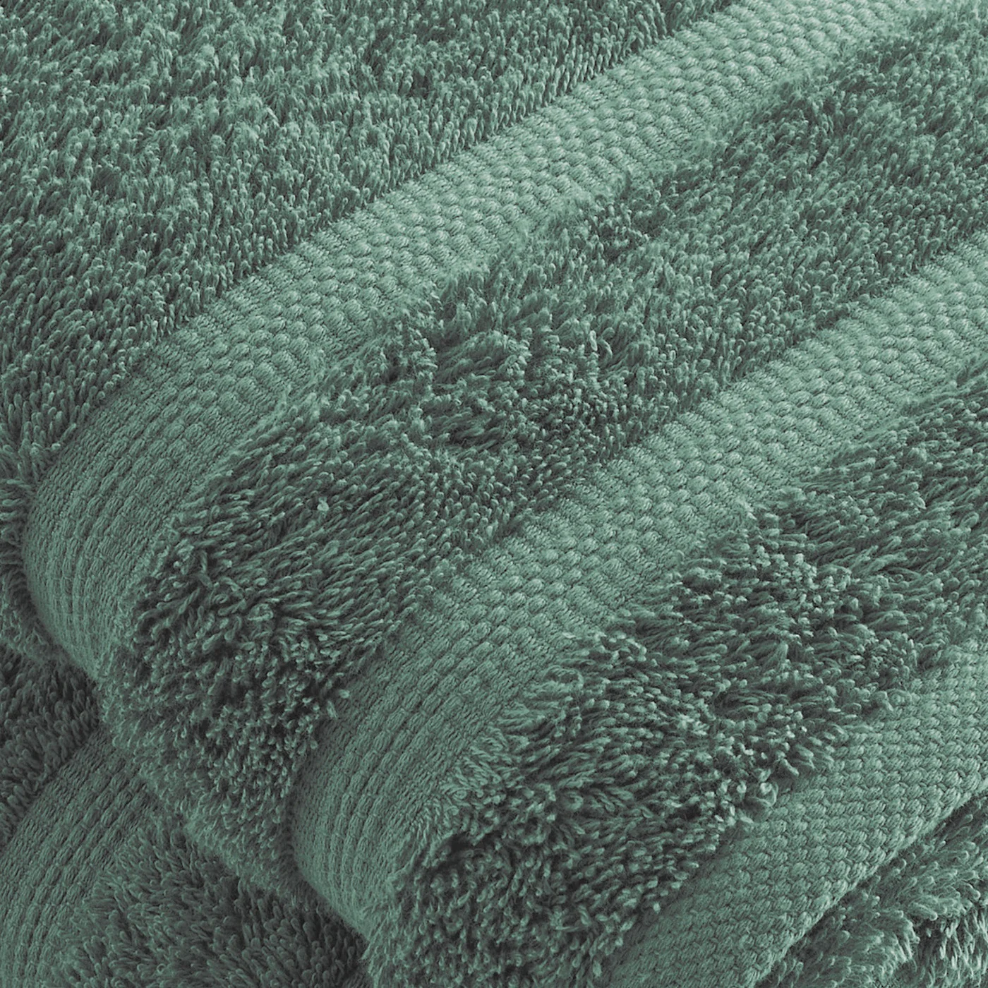 Set De 2 Serviettes - Vert Bouteille - Vague - Image 5