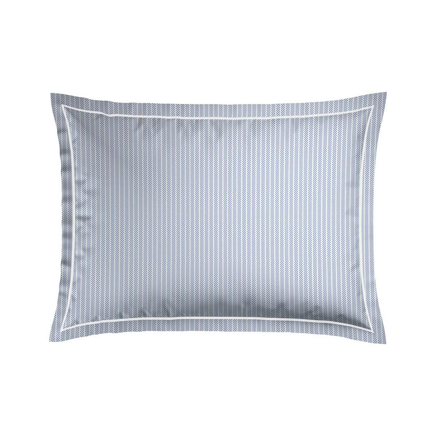 Set De 2 Taies D'Oreiller Coton Percale - Bleu Clair - Nantes - Image 2