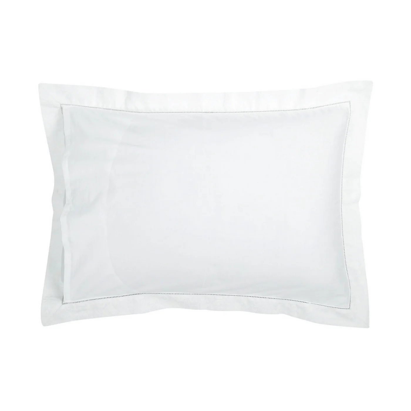 Set De 2 Taies D'Oreiller Jacquard Imprimé Satin De Coton - Blanc - Fleur Enchantée - Image 8