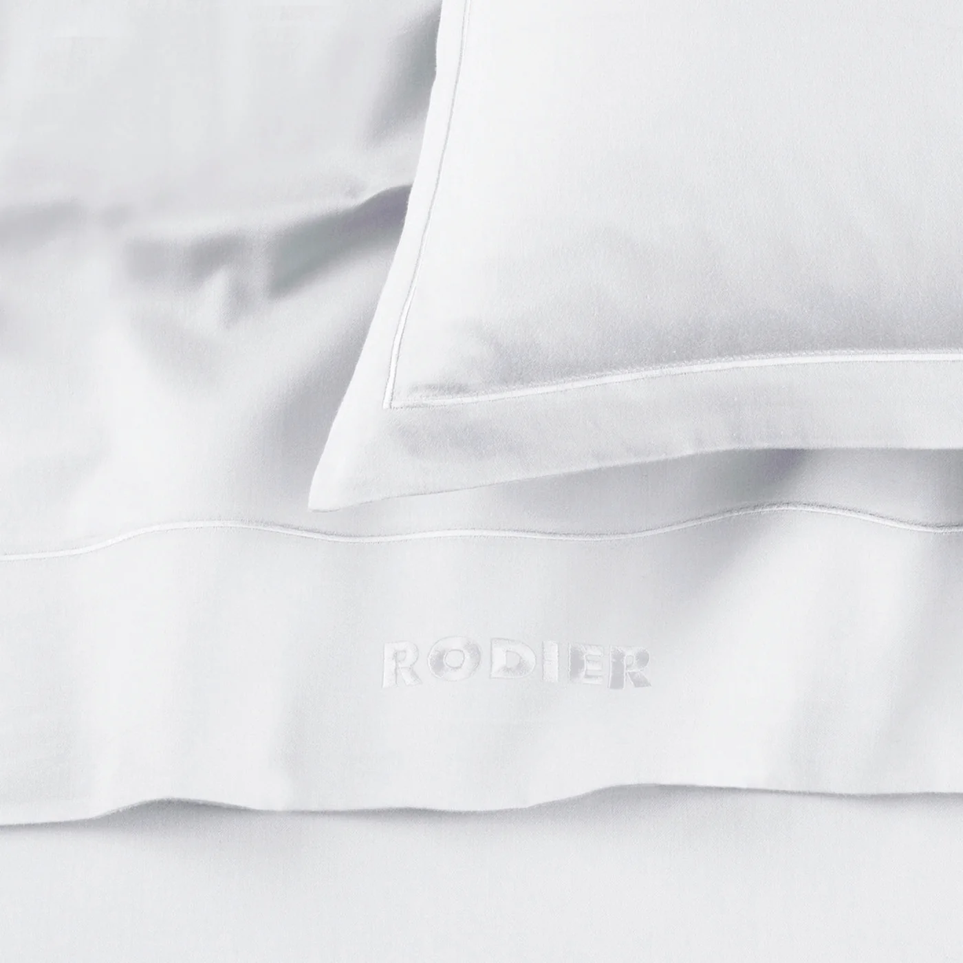 Set De 2 Taies D'Oreiller Satin De Coton - Blanc 01 - Uni - Image 4
