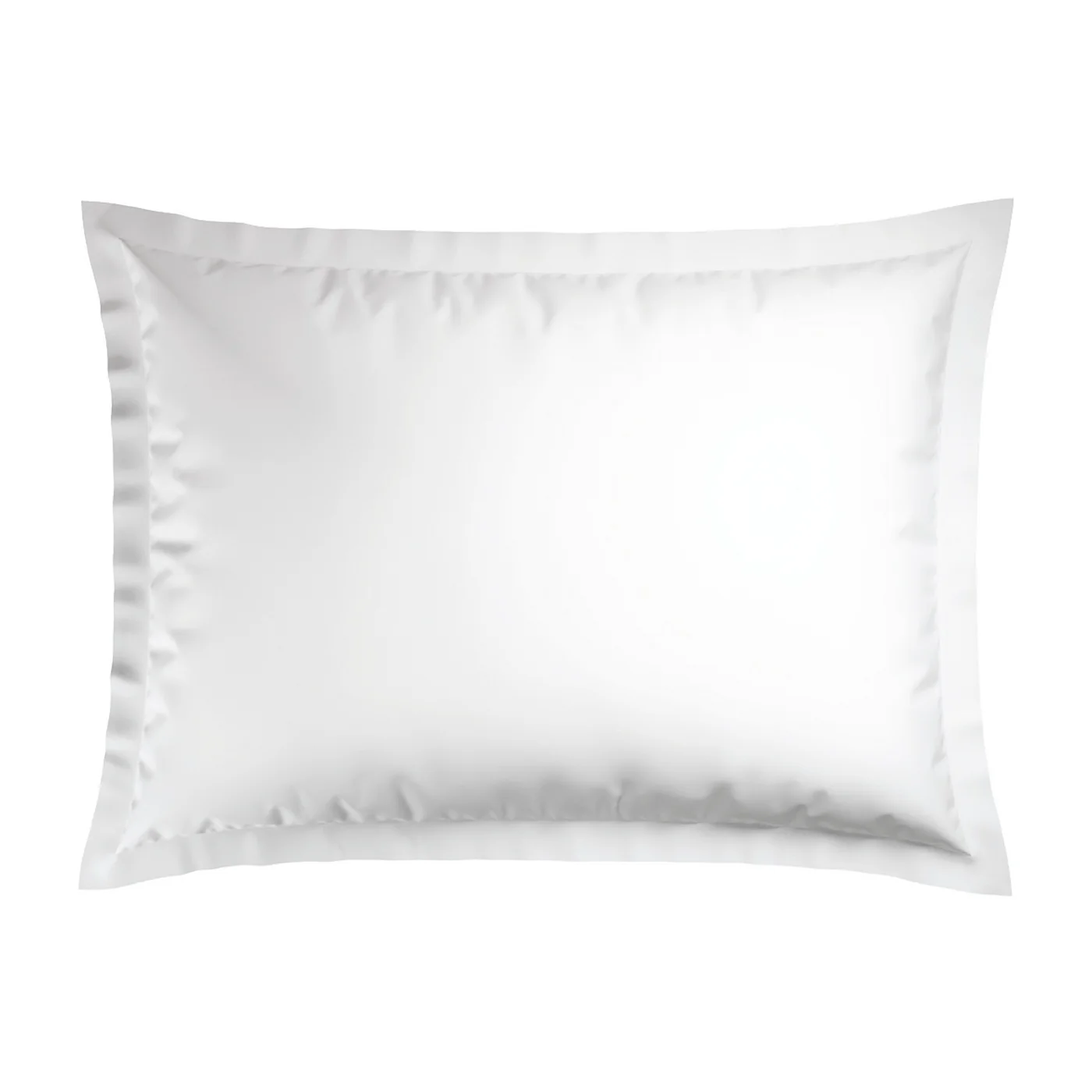 Set De 2 Taies D'Oreiller Satin De Coton - Blanc / Blanc - Nice - Image 3