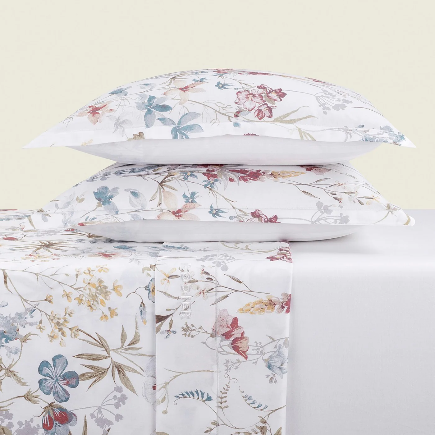 Set De 2 Taies D'Oreiller Satin De Coton - Blanc - Colibri Chantant D - Image 2
