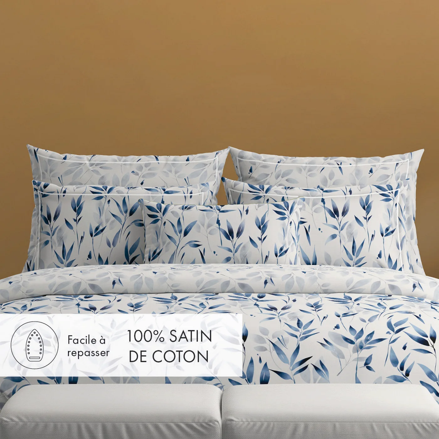 Set De 2 Taies D'Oreiller Satin De Coton - Blanc - Murmure - Image 3