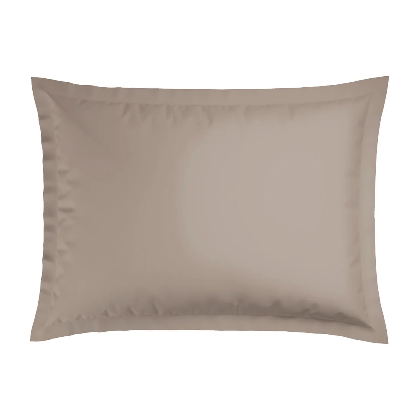 Set De 2 Taies D'Oreiller Satin De Coton - Blanc / Taupe - Nice - Image 7
