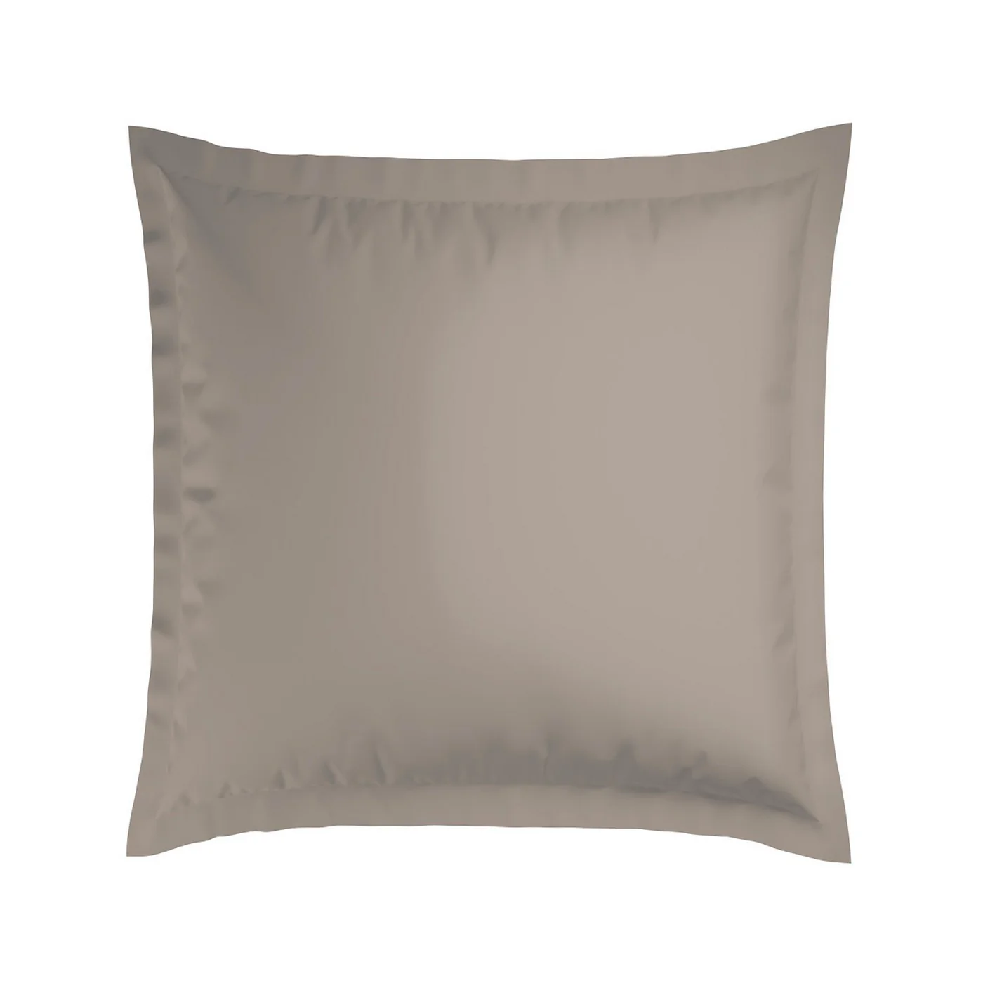 Set De 2 Taies D'Oreiller Satin De Coton - Blanc / Taupe - Nice - Image 9