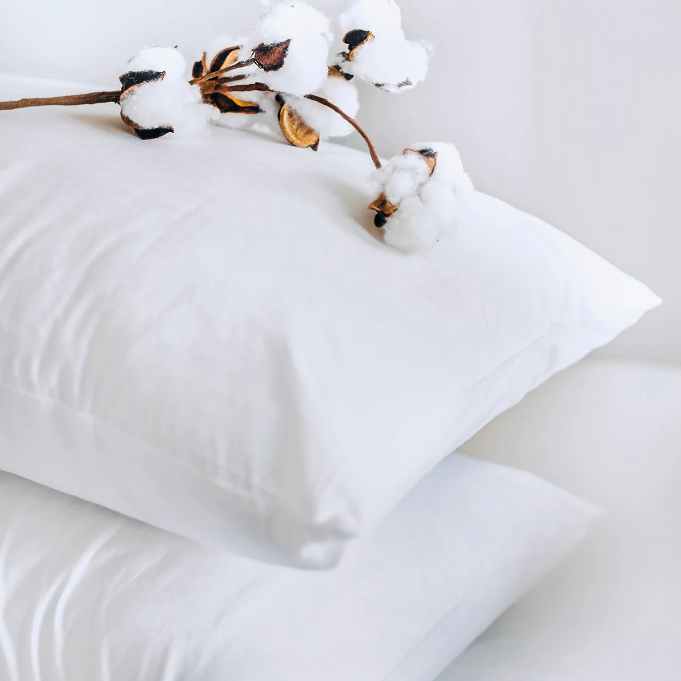 Set De 2 Taies D'Oreiller Satin De Coton - Blanc - Uni - Image 4