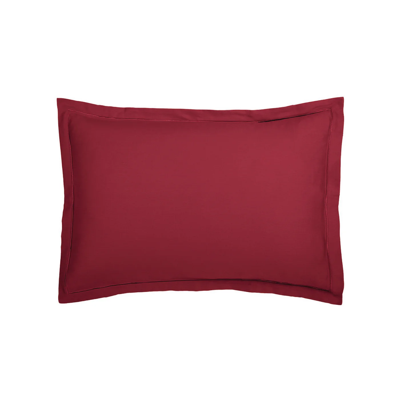 Set De 2 Taies D'Oreiller Satin De Coton - Bordeaux 01 - Uni 1 Baratta - Image 5