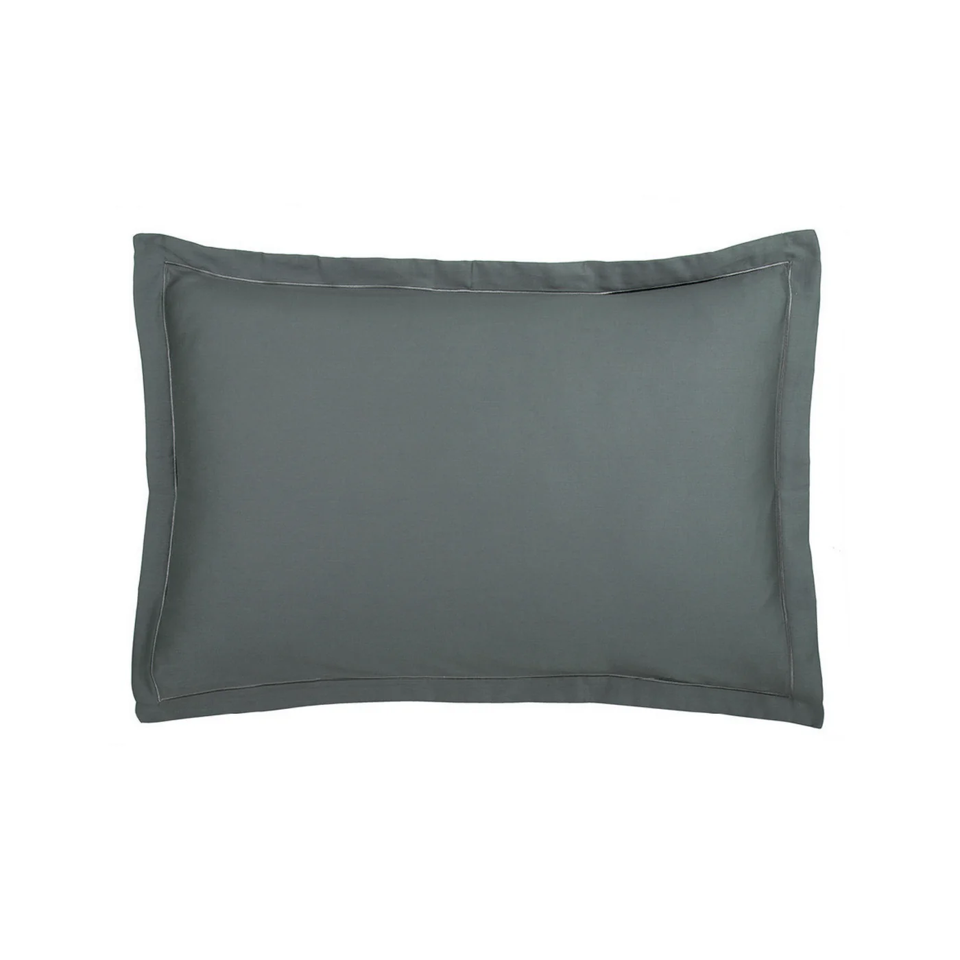 Set De 2 Taies D'Oreiller Satin De Coton - Gris 02 - Uni 1 Baratta - Image 5