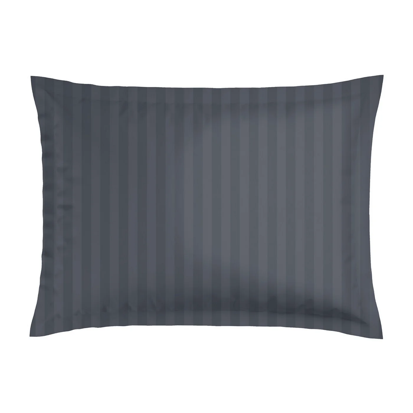 Set De 2 Taies D'Oreiller Satin De Coton - Gris Foncé - Toile Fleurie - Image 5