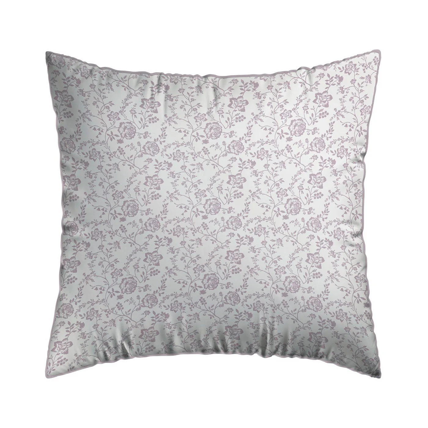 Set De 2 Taies D'Oreiller Satin De Coton - Lavande - Parterre De Roses - Image 4