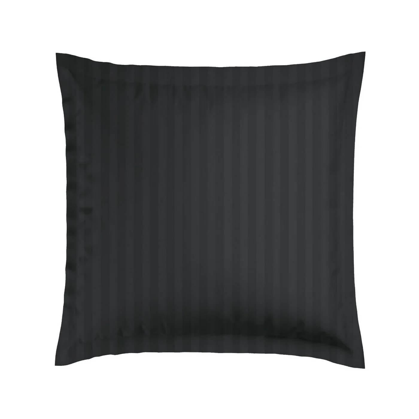 Set De 2 Taies D'Oreiller Satin De Coton Rayure Tissé Dobby - Noir - Dobby Stripe Woven - Image 6