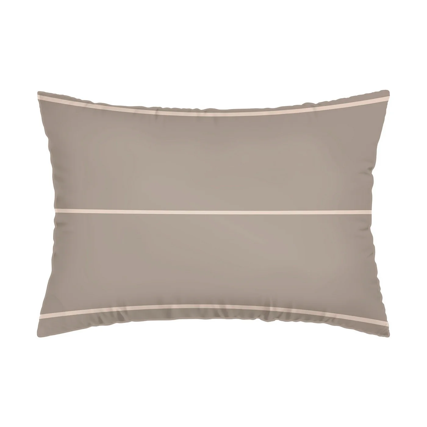 Set De 2 Taies D'Oreiller Satin De Coton - Taupe - Camille - Image 3