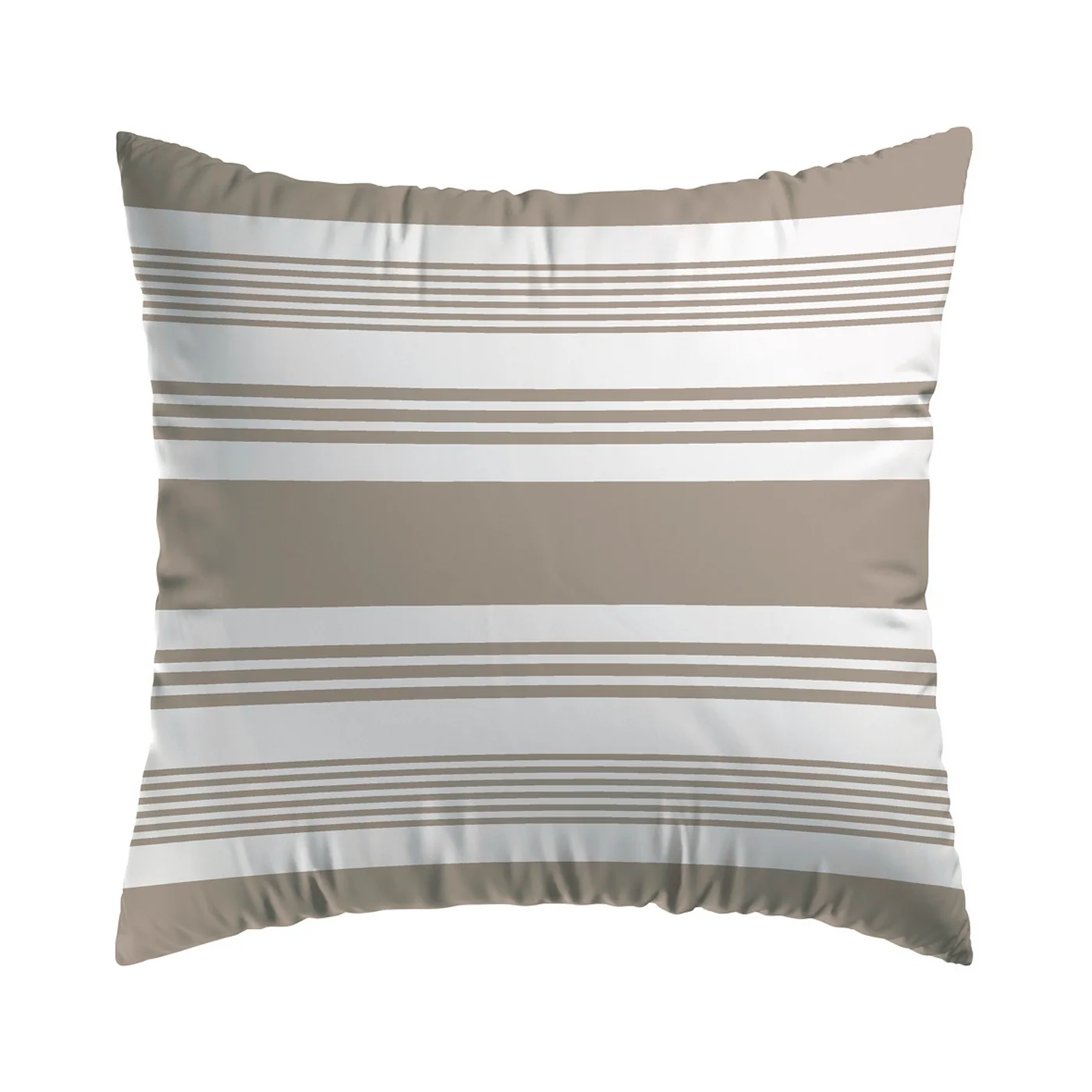 Set De 2 Taies D'Oreiller Satin De Coton - Taupe - Léna - Image 3