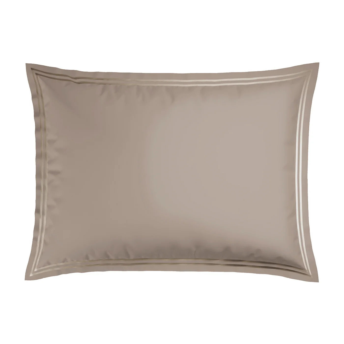 Set De 2 Taies D'Oreiller Satin De Coton - Taupe / Taupe - Nice - Image 2
