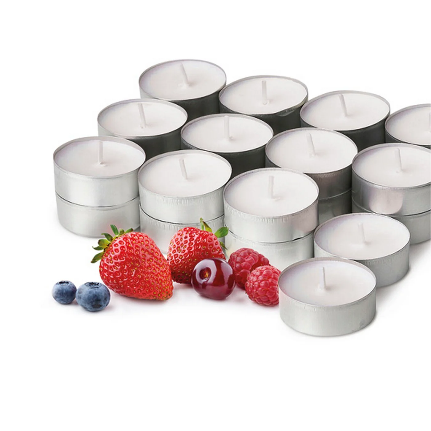 Set De 24 Bougies Chauffe-Plat - Fruits Rouge - - Image 3