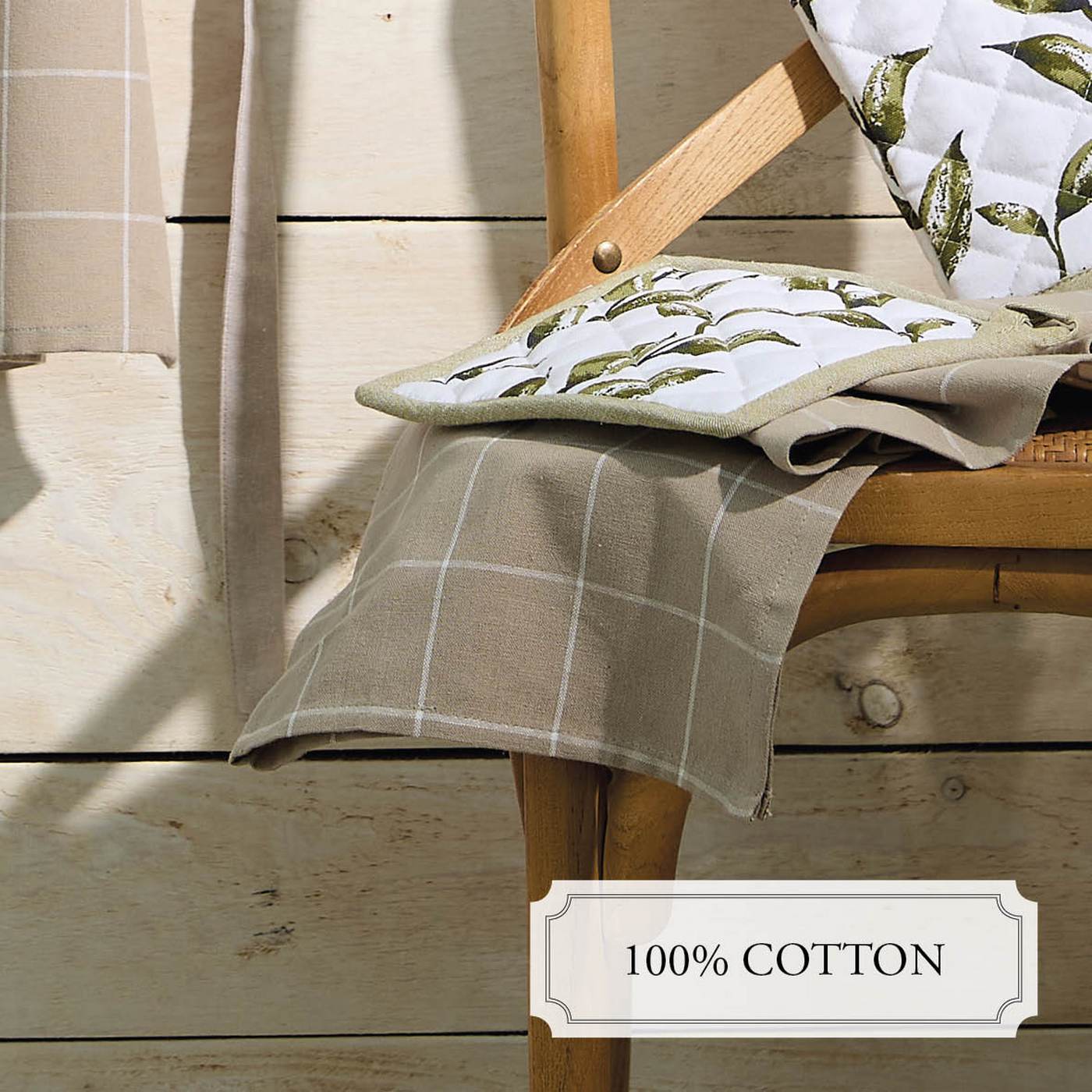 Set De 3 Torchons De Cuisine - Coton - Taupe - Image 4