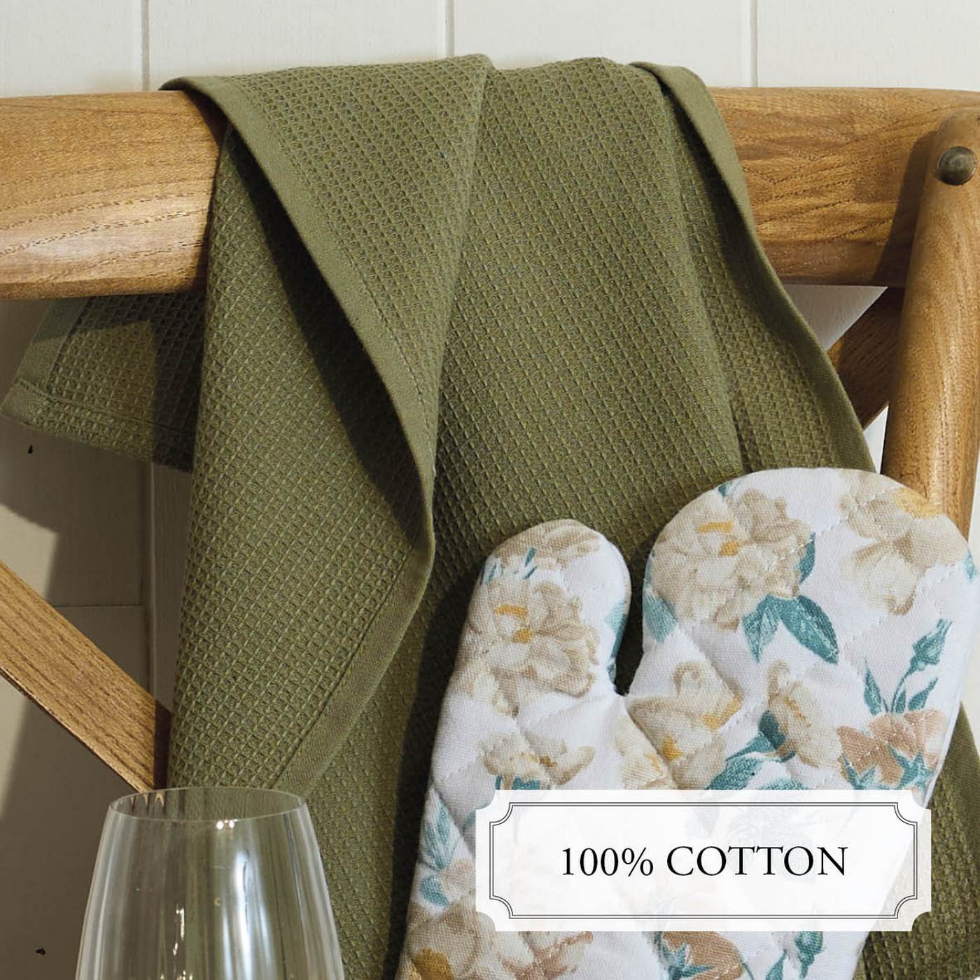 Set De 3 Torchons De Cuisine - Coton - Vert Clair - Image 4