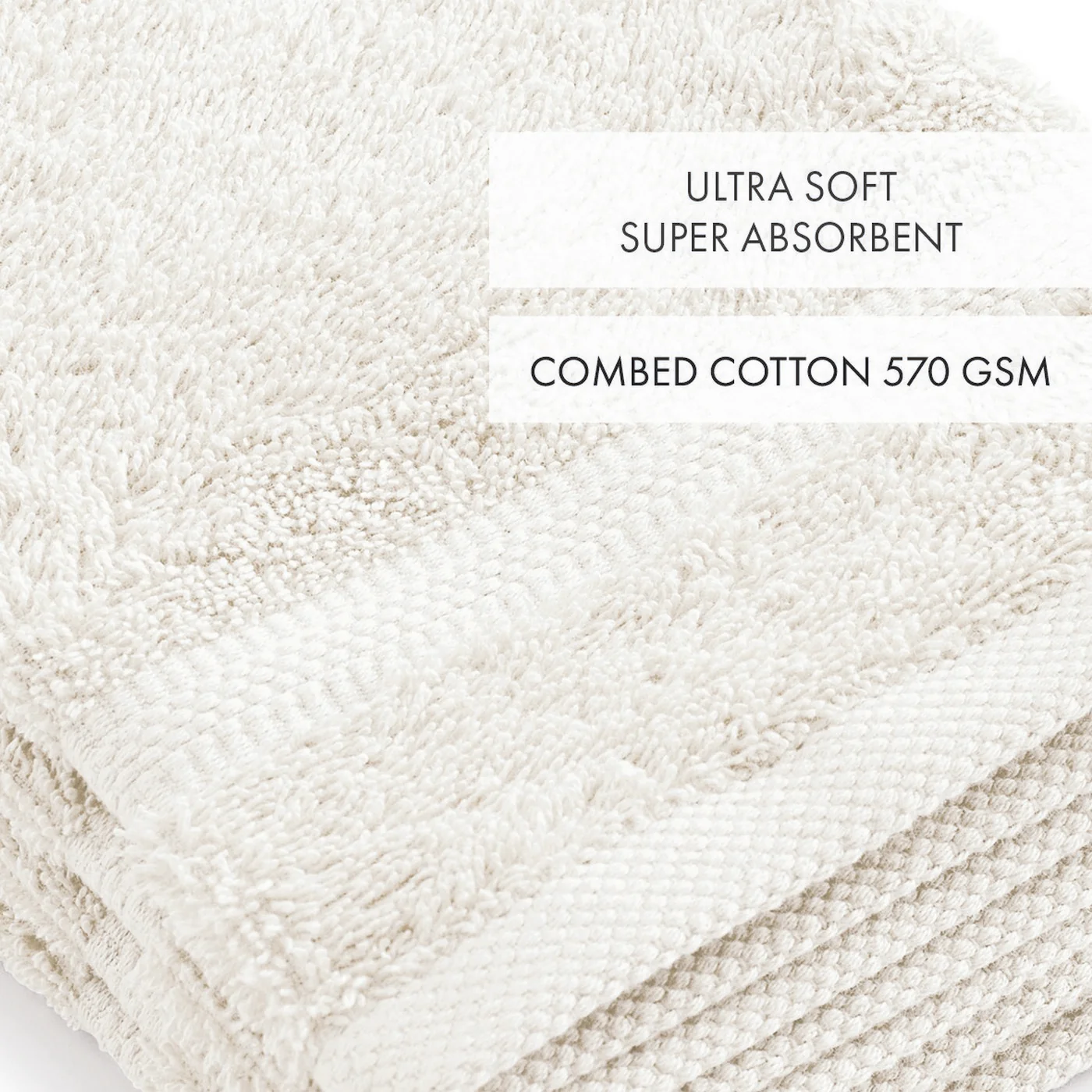 Set De 4 Gants De Toilette - Blanc - Vague - Image 4