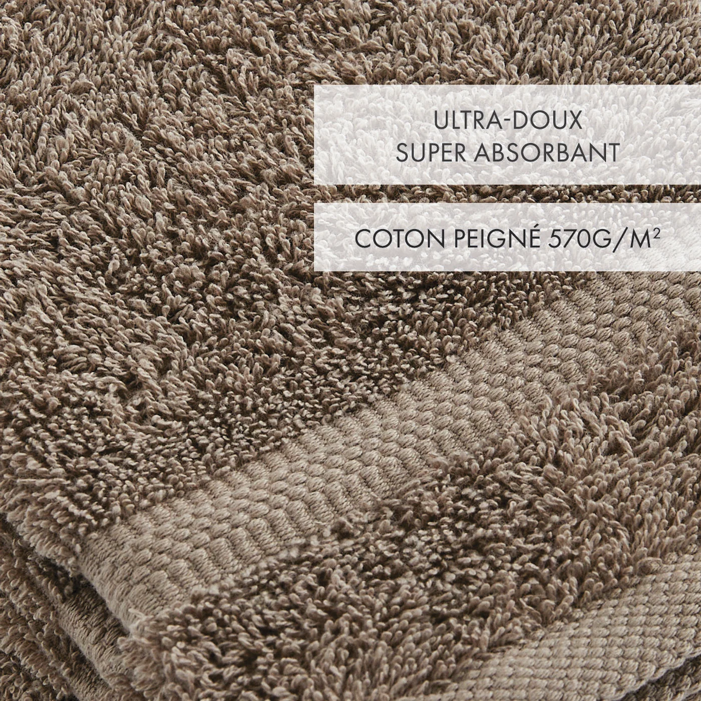 Set De 4 Gants De Toilette - Marron - Vague - Image 3