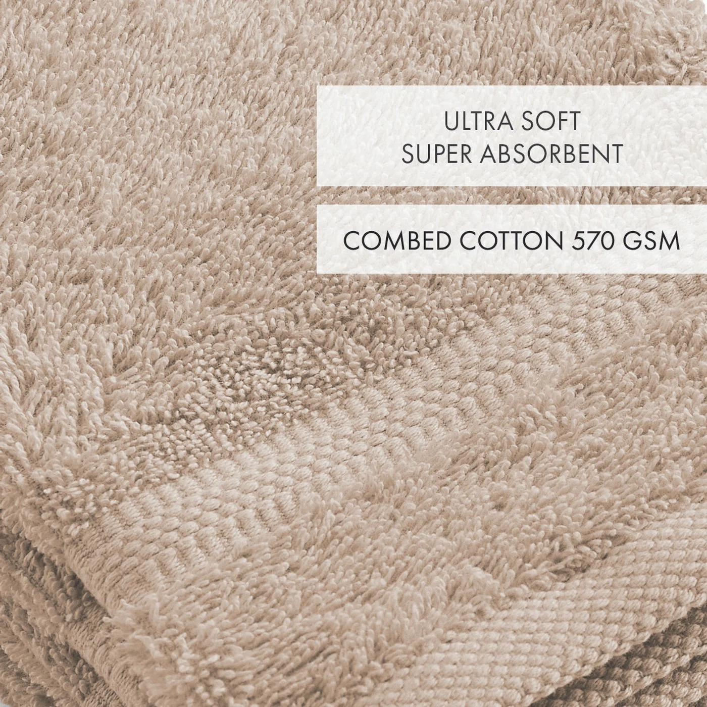 Set De 4 Gants De Toilette - Taupe - Vague - Image 4