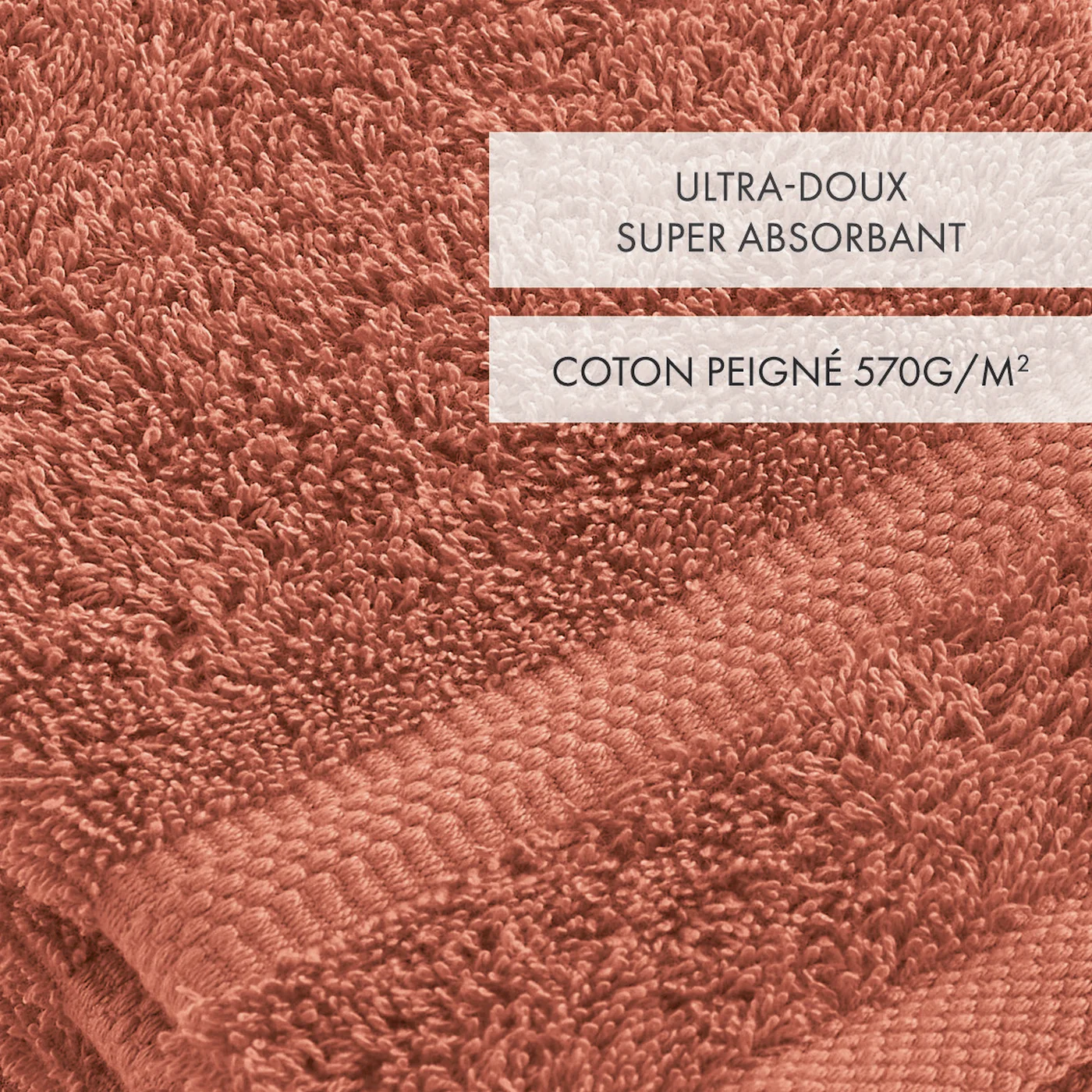 Set De 4 Gants De Toilette - Terracotta - Vague - Image 2