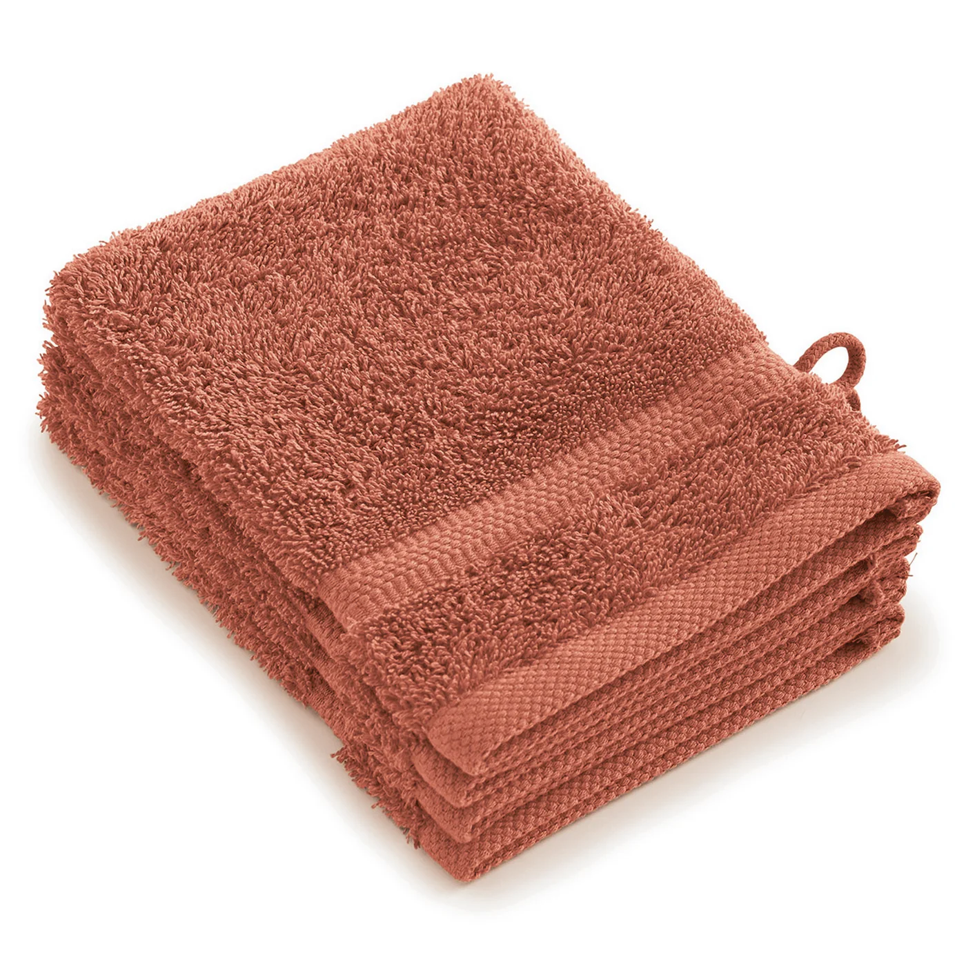 Set De 4 Gants De Toilette - Terracotta - Vague - Image 5
