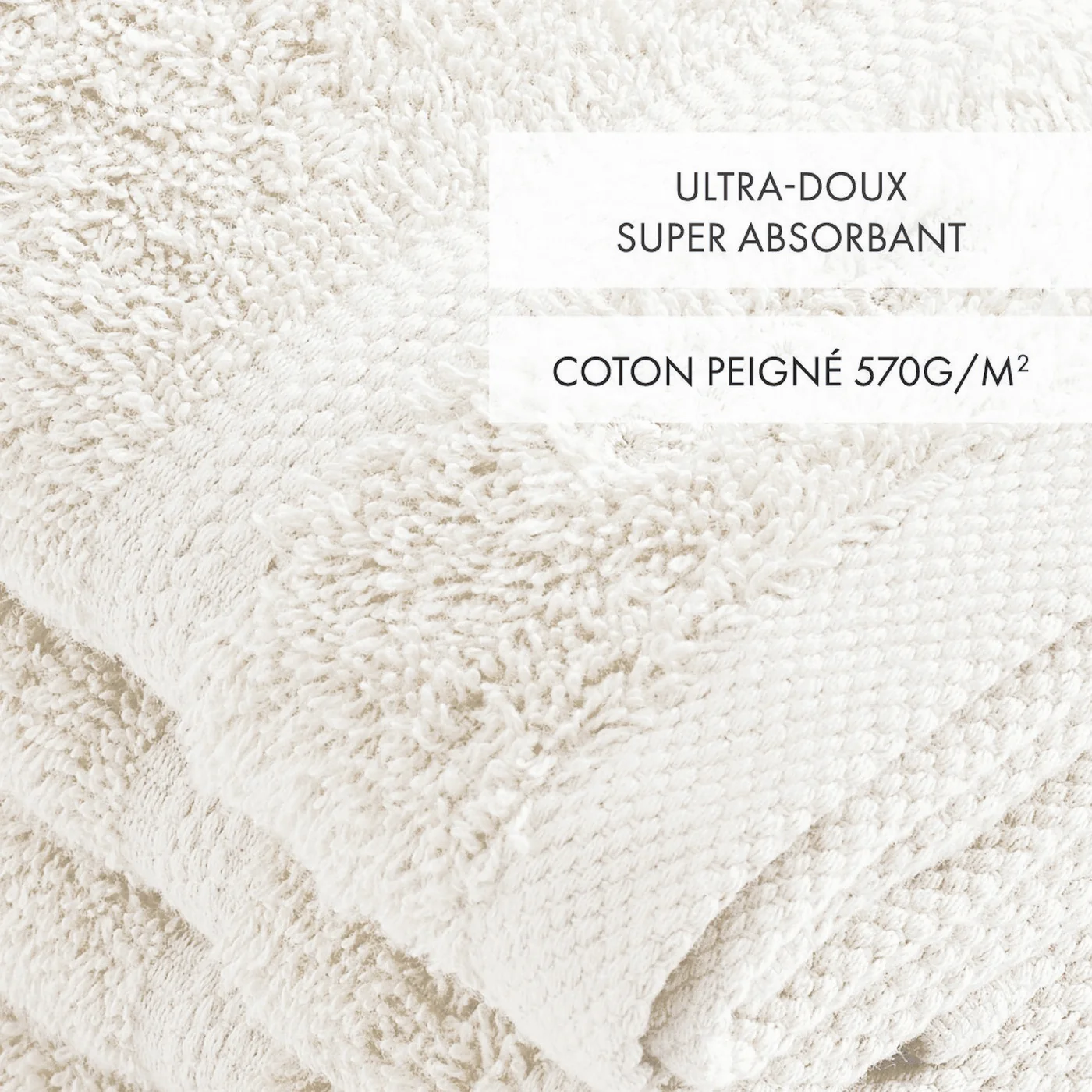 Set De 4 Serviettes D'Invitées - Blanc - Vague - Image 2