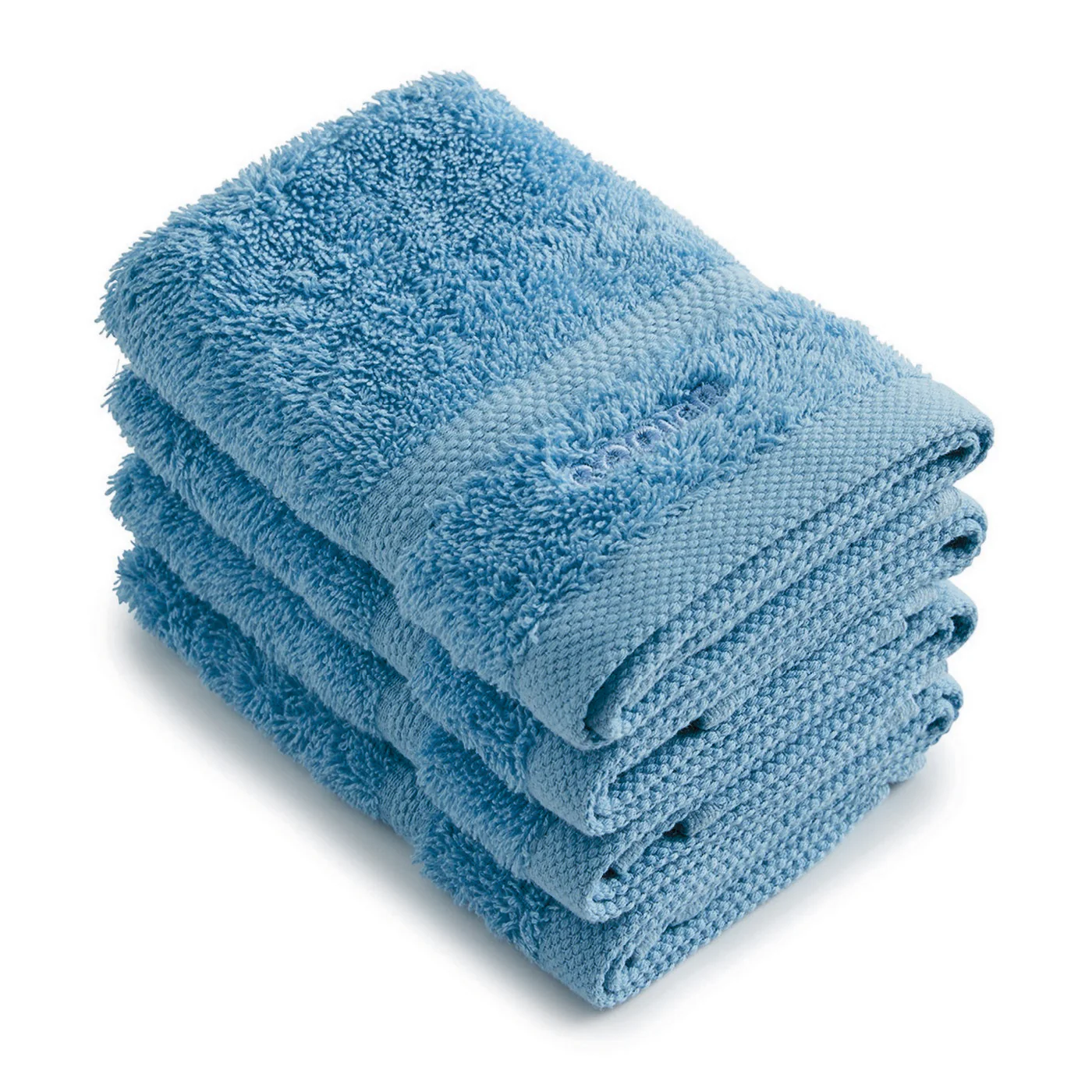 Set De 4 Serviettes D'Invitées - Bleu Ciel - Vague - Image 5