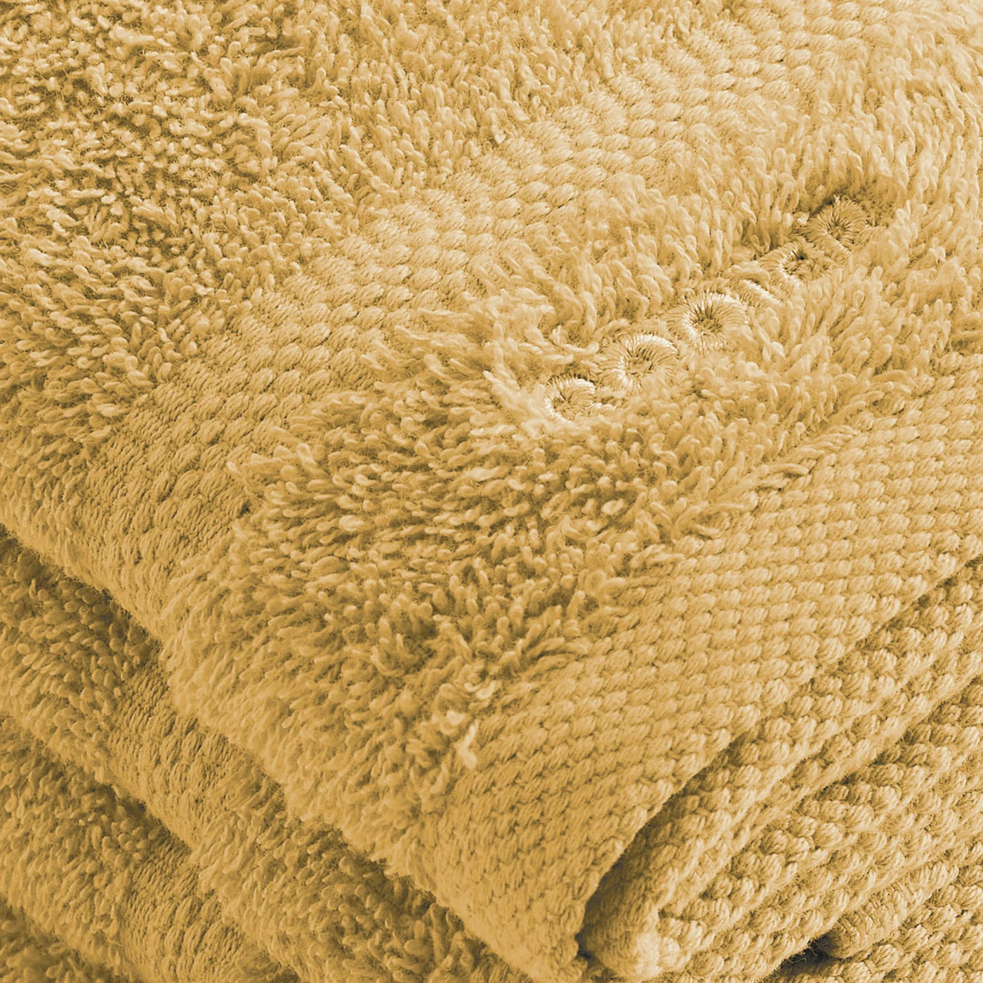 Set De 4 Serviettes D'Invitées - Jaune Moutarde - Vague - Image 4