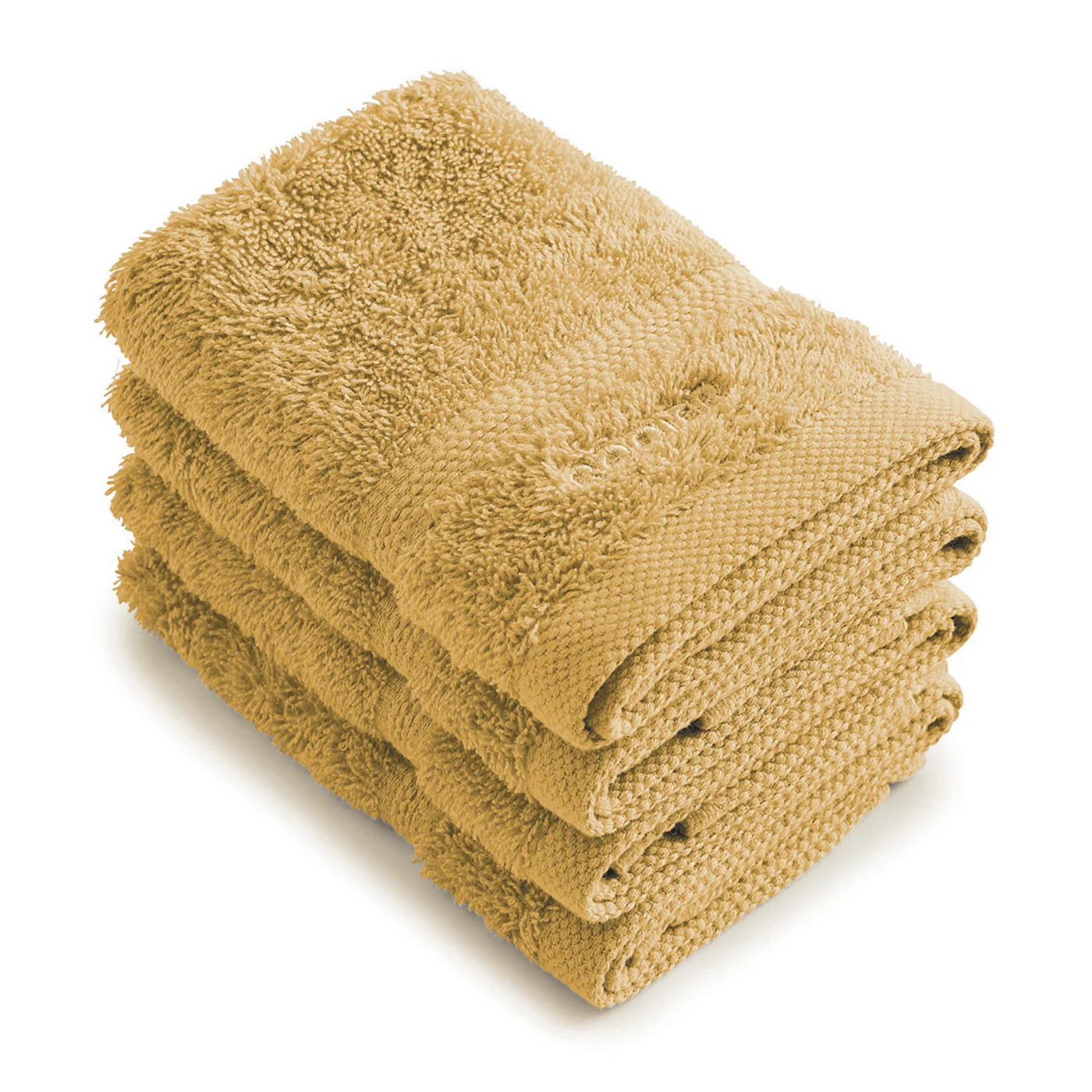 Set De 4 Serviettes D'Invitées - Jaune Moutarde - Vague - Image 5