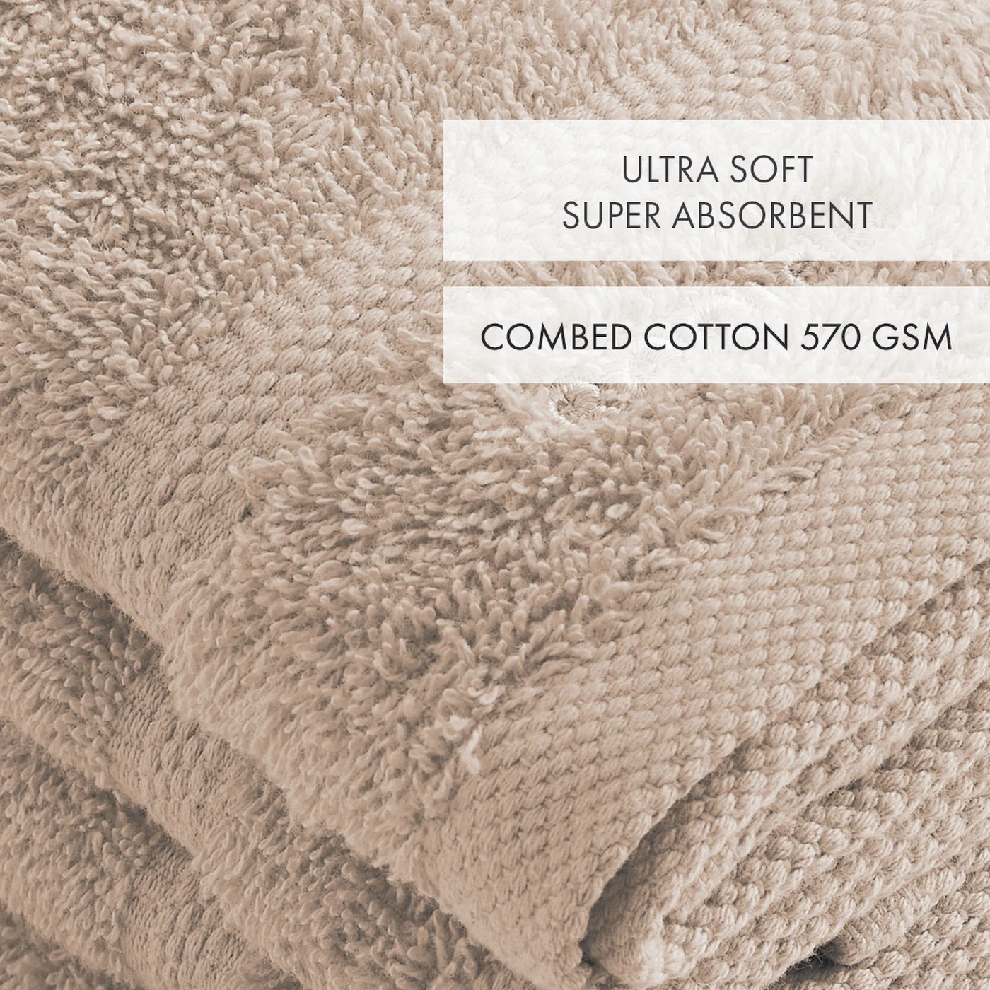 Set De 4 Serviettes D'Invitées - Taupe - Vague - Image 3