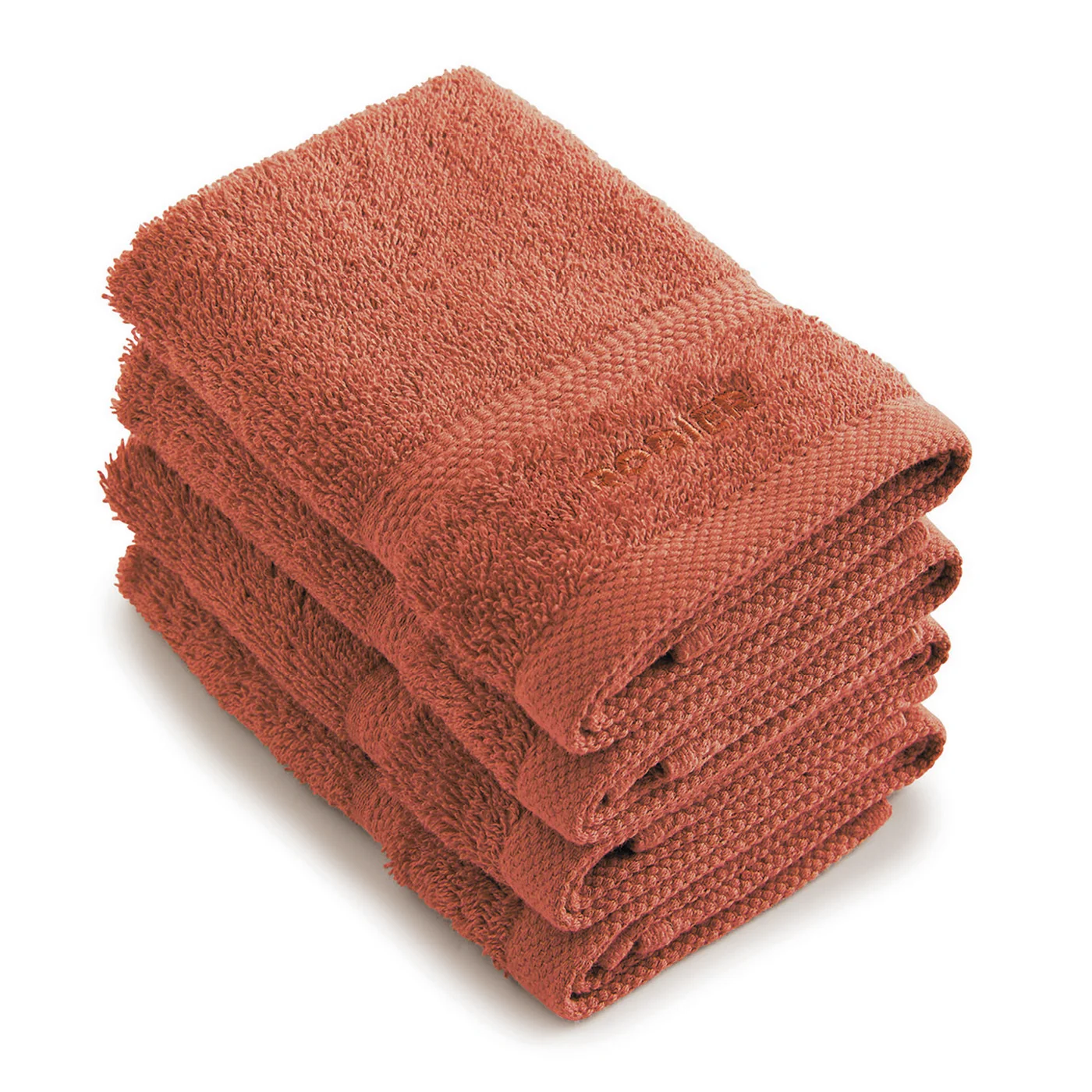 Set De 4 Serviettes D'Invitées - Terracotta - Vague - Image 5