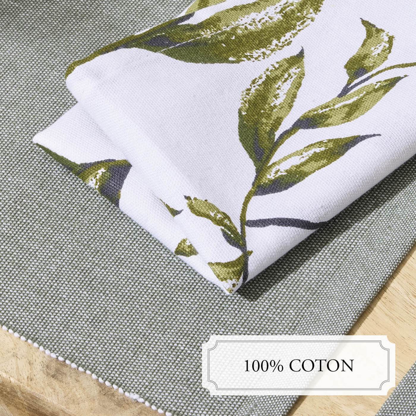 Set De 6 Serviettes - Coton - Blanc - Image 2