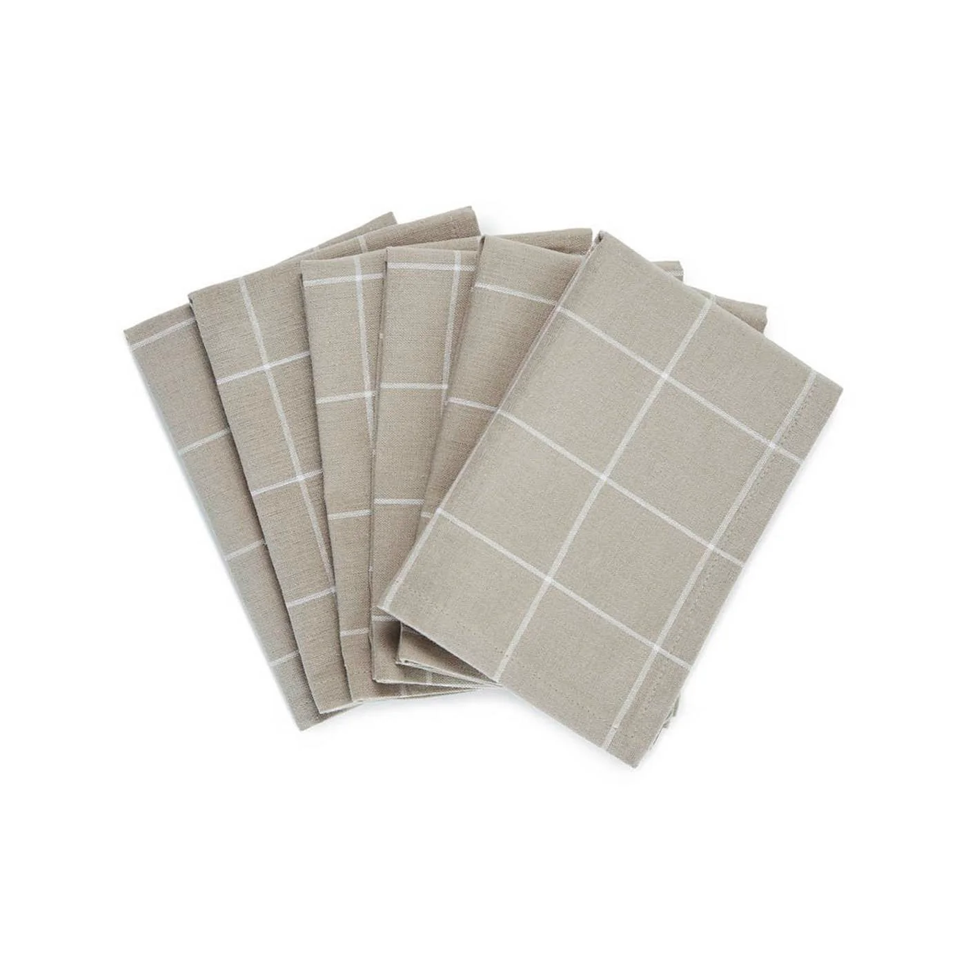 Set De 6 Serviettes - Coton - Taupe - Image 2