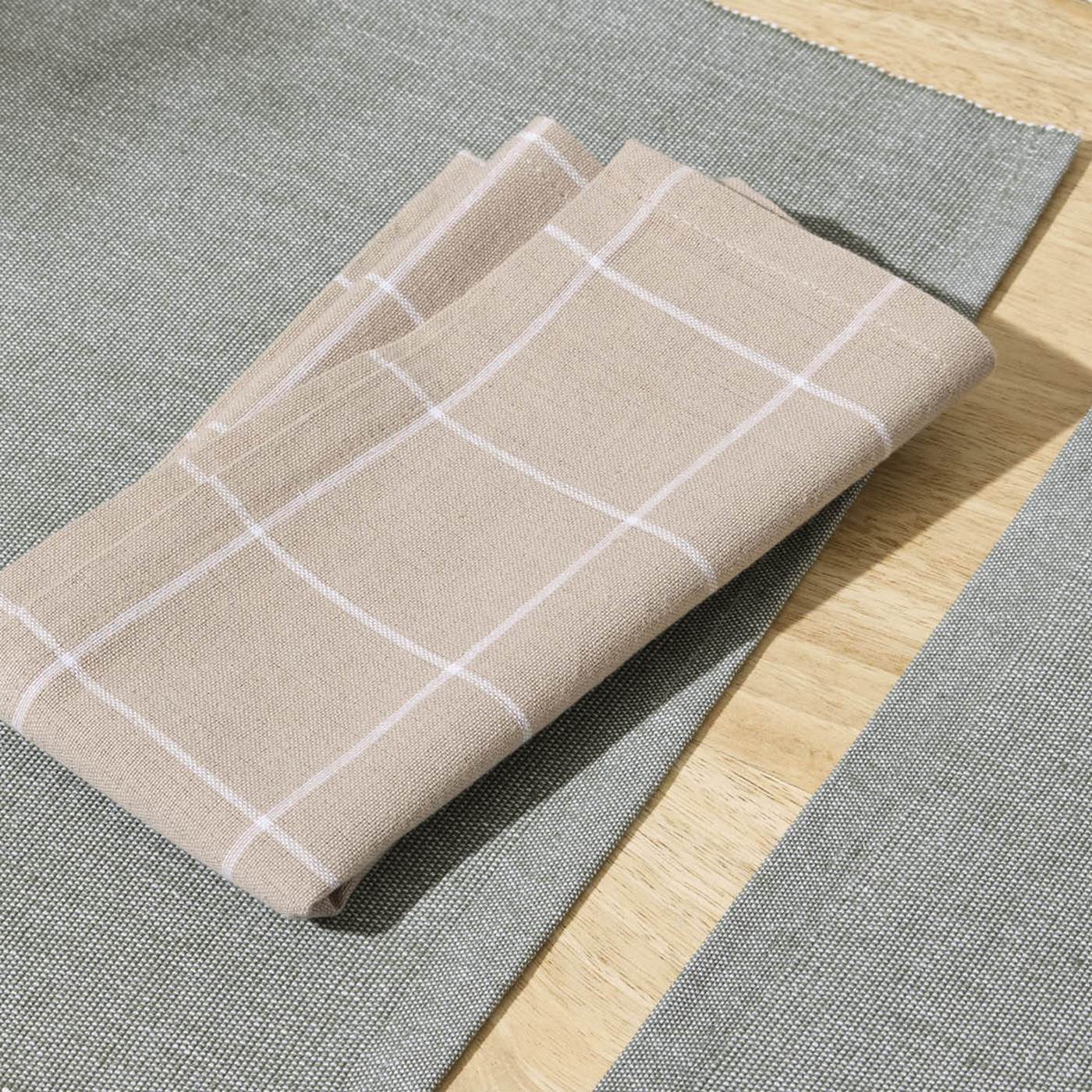 Set De 6 Serviettes - Coton - Taupe - Image 5