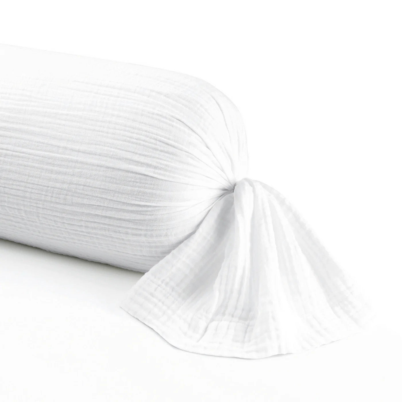 Taie De Traversin Gaze De Coton - Blanc 02 - Uni - Image 2
