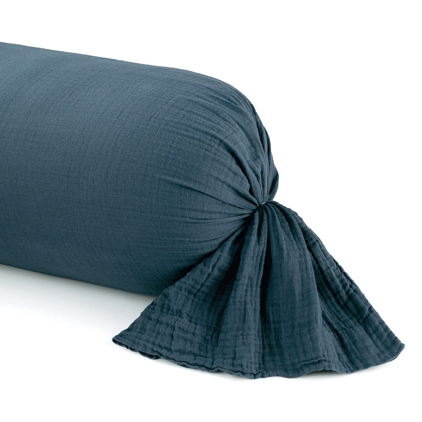 Taie De Traversin Gaze De Coton - Bleu 14 - Uni - Image 2