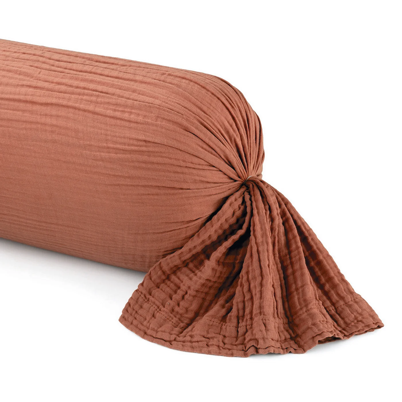 Taie De Traversin Gaze De Coton - Terracotta 02 - Uni - Image 2