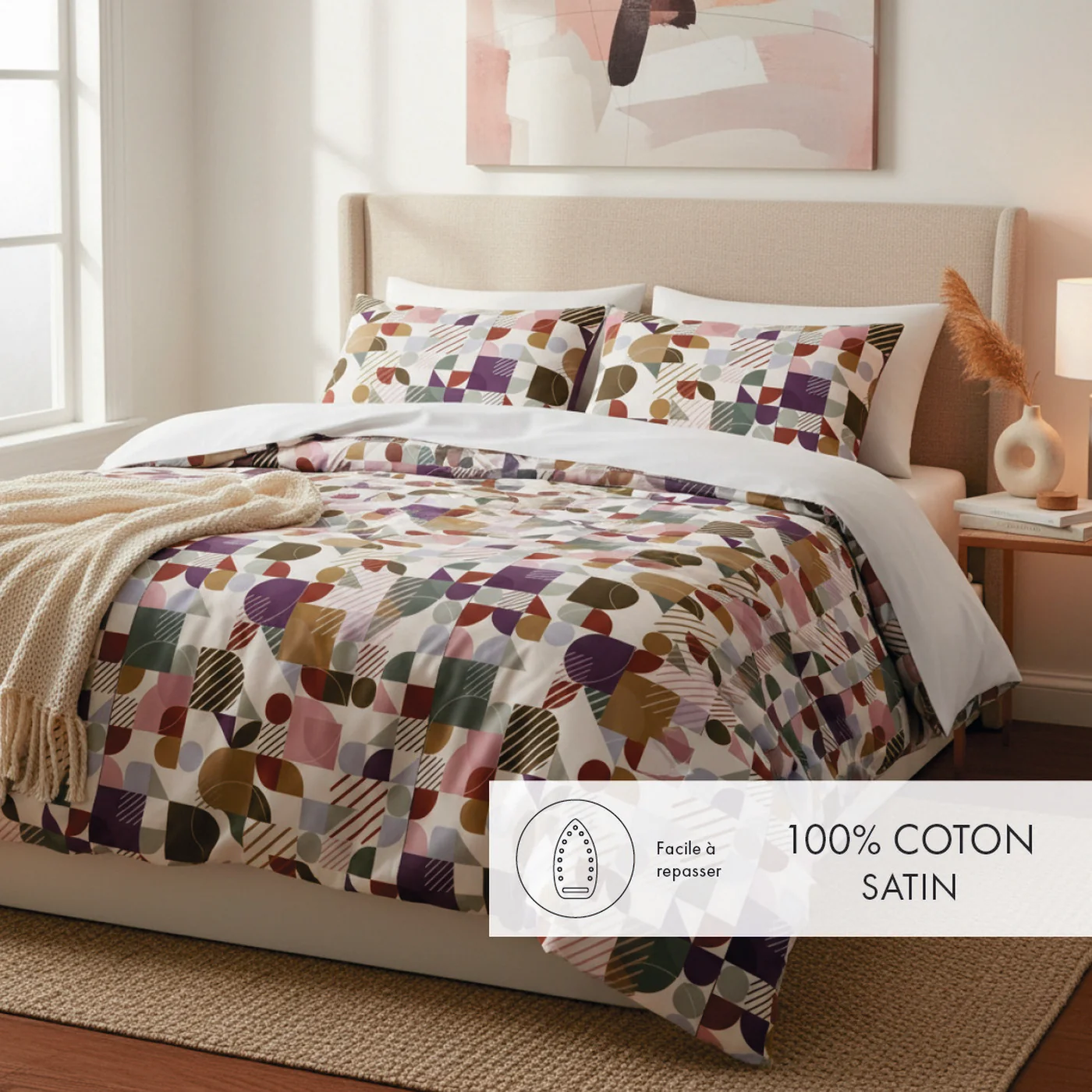 Taie De Traversin Satin De Coton - Blanc - Modul'Art - Image 3