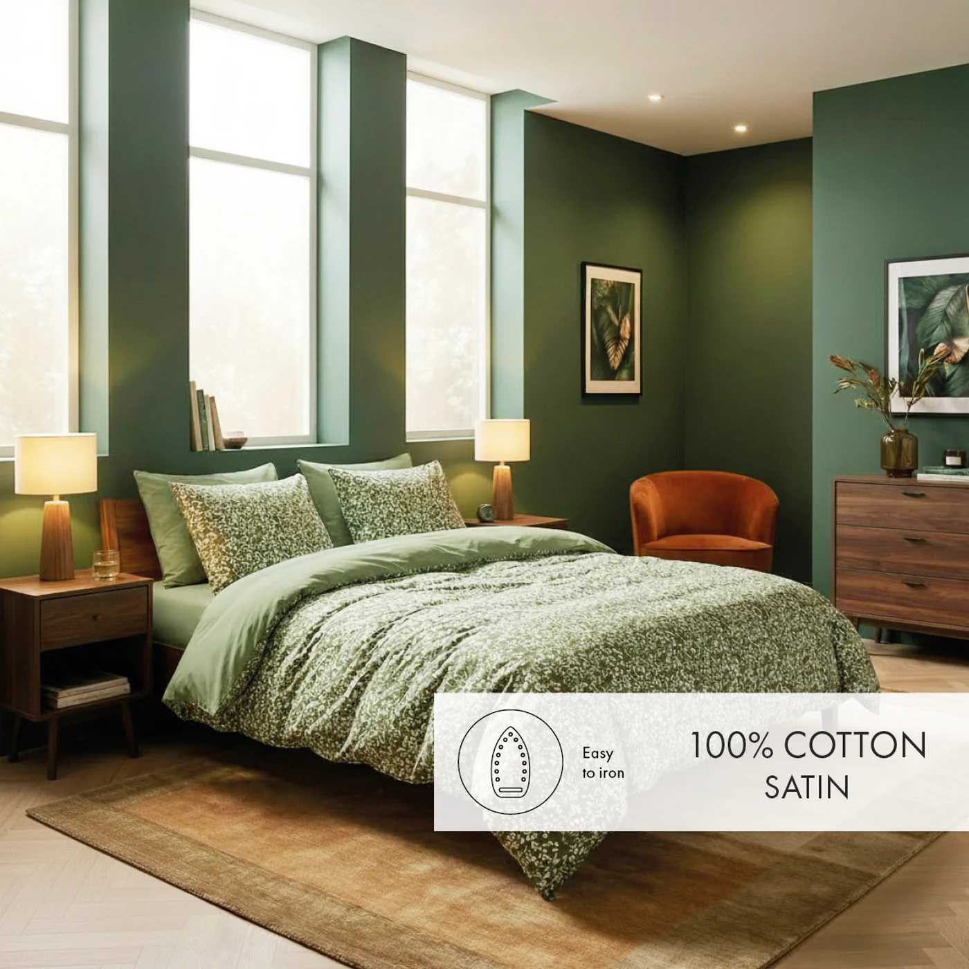 Taie De Traversin Satin De Coton - Vert 11 - Uni - Image 3