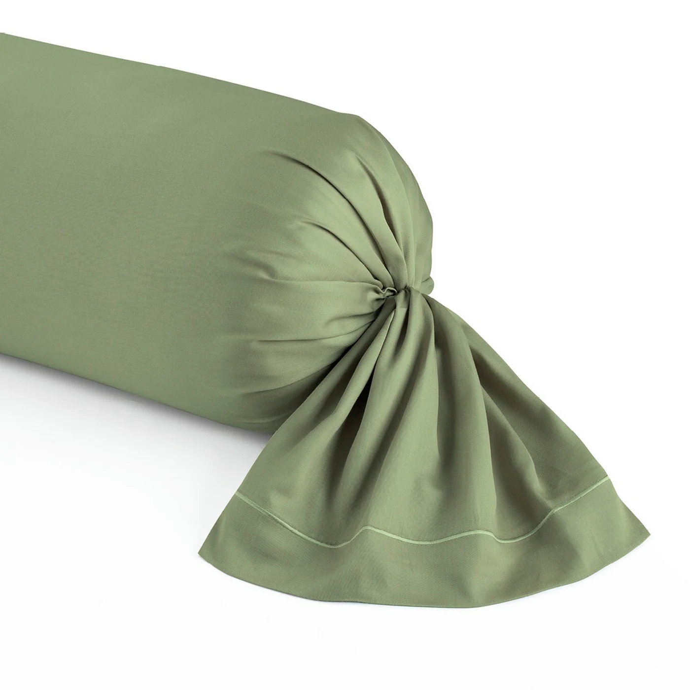 Taie De Traversin Satin De Coton - Vert 11 - Uni - Image 4