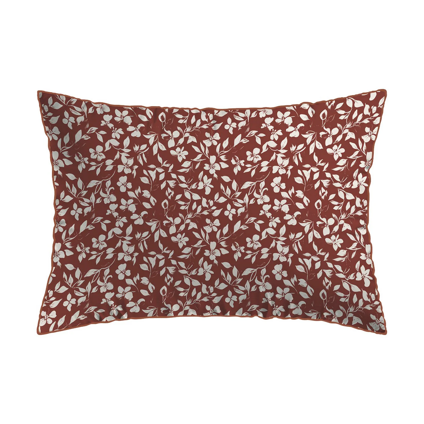 Taie D'Oreiller Satin De Coton - Terracotta 01 - Uni / Floréal Ter - Image 6
