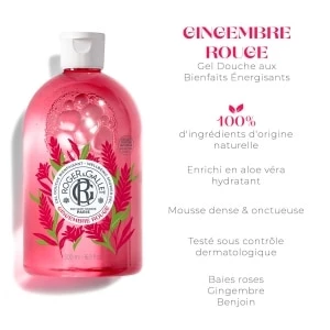 Roger&Gallet - Gingembre Rouge Gel Douche Bienfaisant Grand Format - 500Ml - Image 2