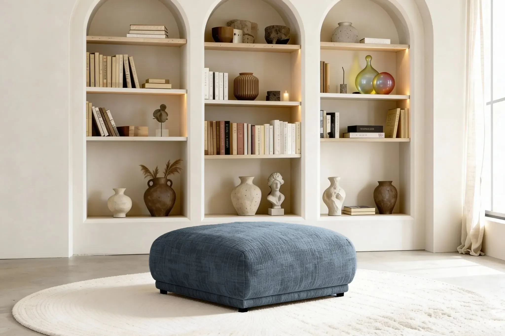 Rosalie - Pouf Tissu Chenille - Image 7