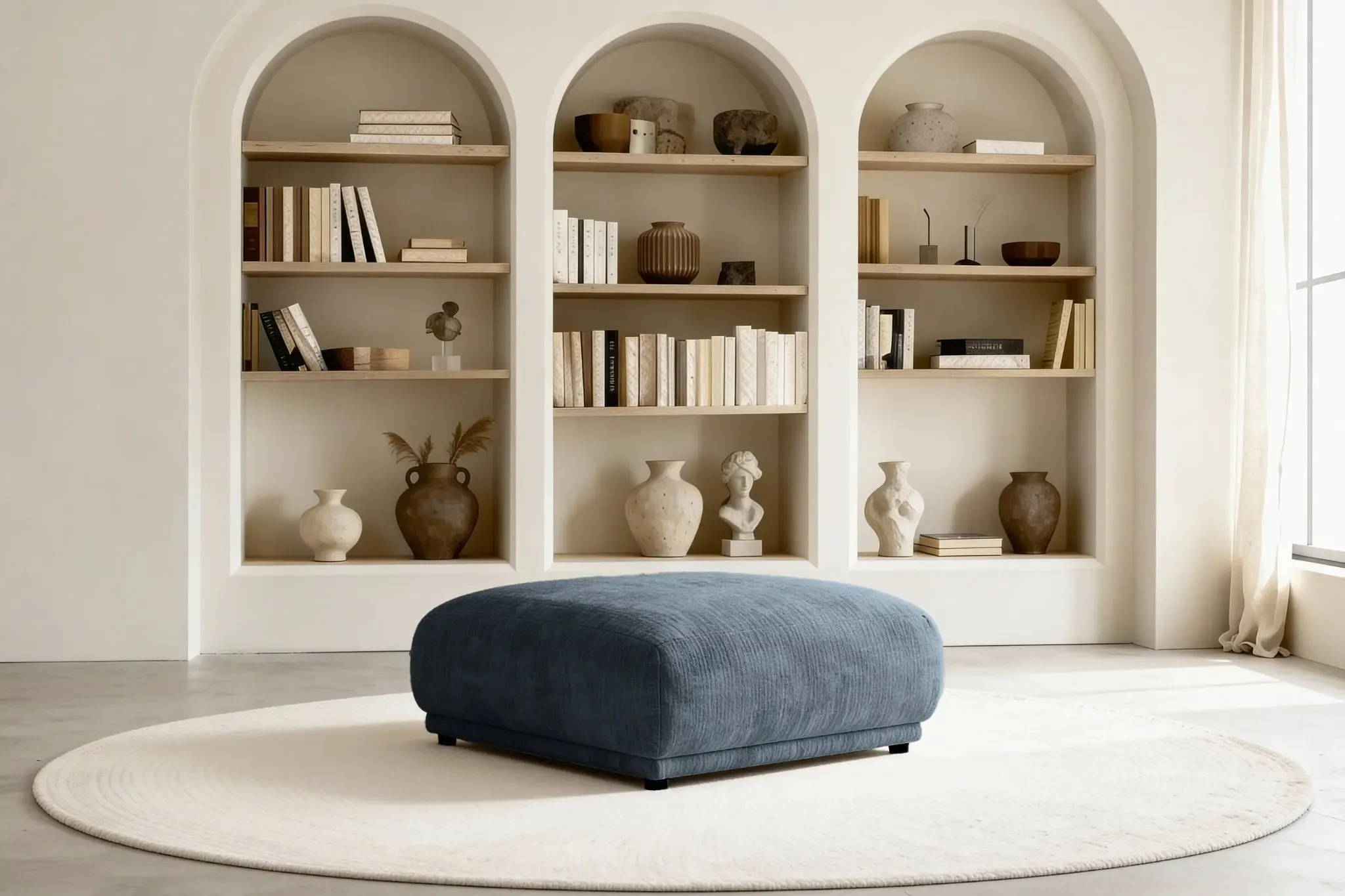Rosalie - Pouf Tissu Chenille - Image 9