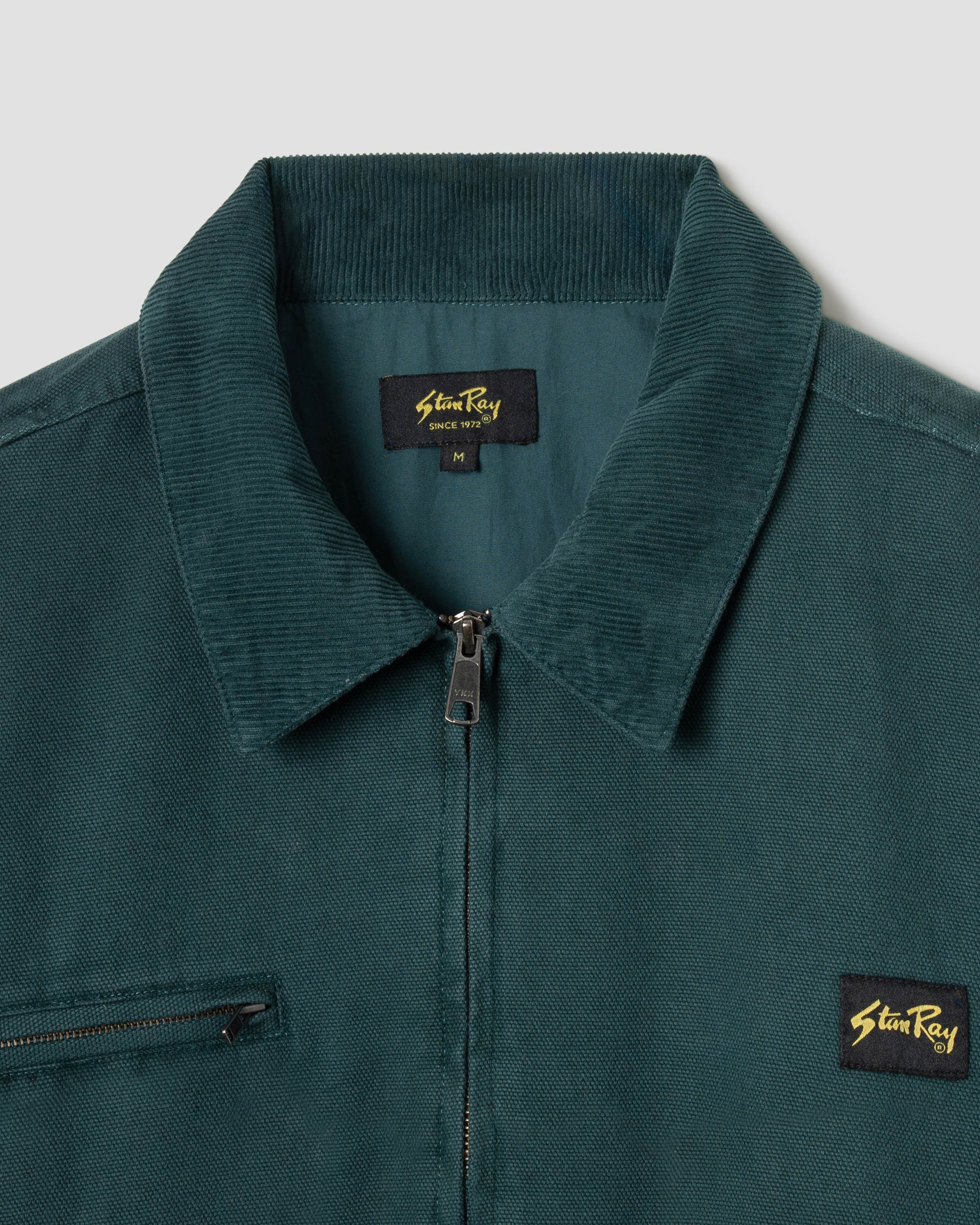 Roughneck Collared Bomber - Washed Botanical Green Canvas - Image 2