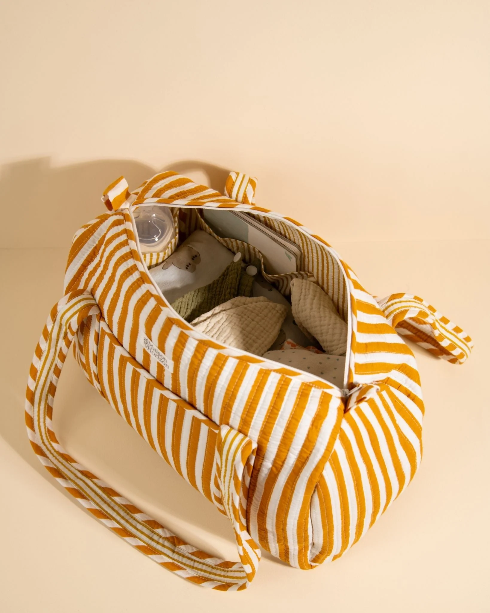 Sac À Langer Ou De Journée Sunee - Rayé Mocha - Image 4
